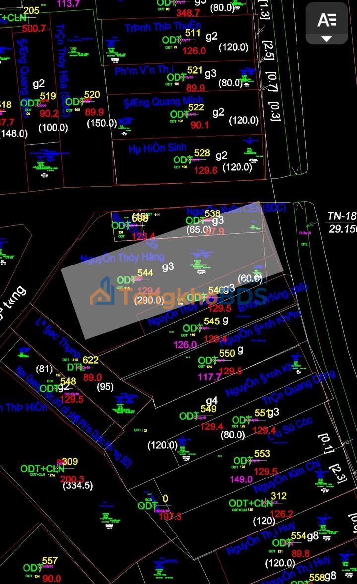 Đất nền Lương Ngọc Quyến 430m² 47 tỷ - Đất thổ cư 100%