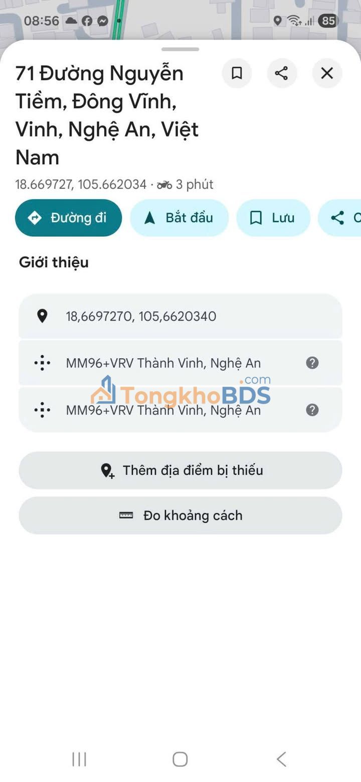 Đất nền góc 2 mặt tiền Phường Thành Vinh, TP Vinh - 103m² giá 4.3 tỷ