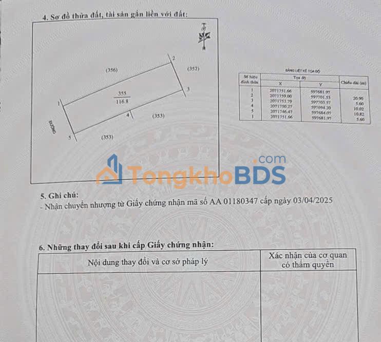 Đất Nền Mỹ Phước Bến Cát 117m² - Hướng Nam, Giá Đầu Tư