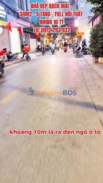 Nhà Phố Bạch Mai 34m² - 5 Tầng Full Nội Thất - Về Ở Ngay