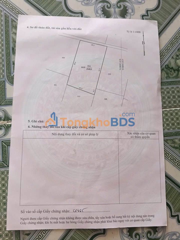 Đất Phước Nam Thuận Nam 2.940m² 1,5 tỷ - Sổ đỏ chính chủ