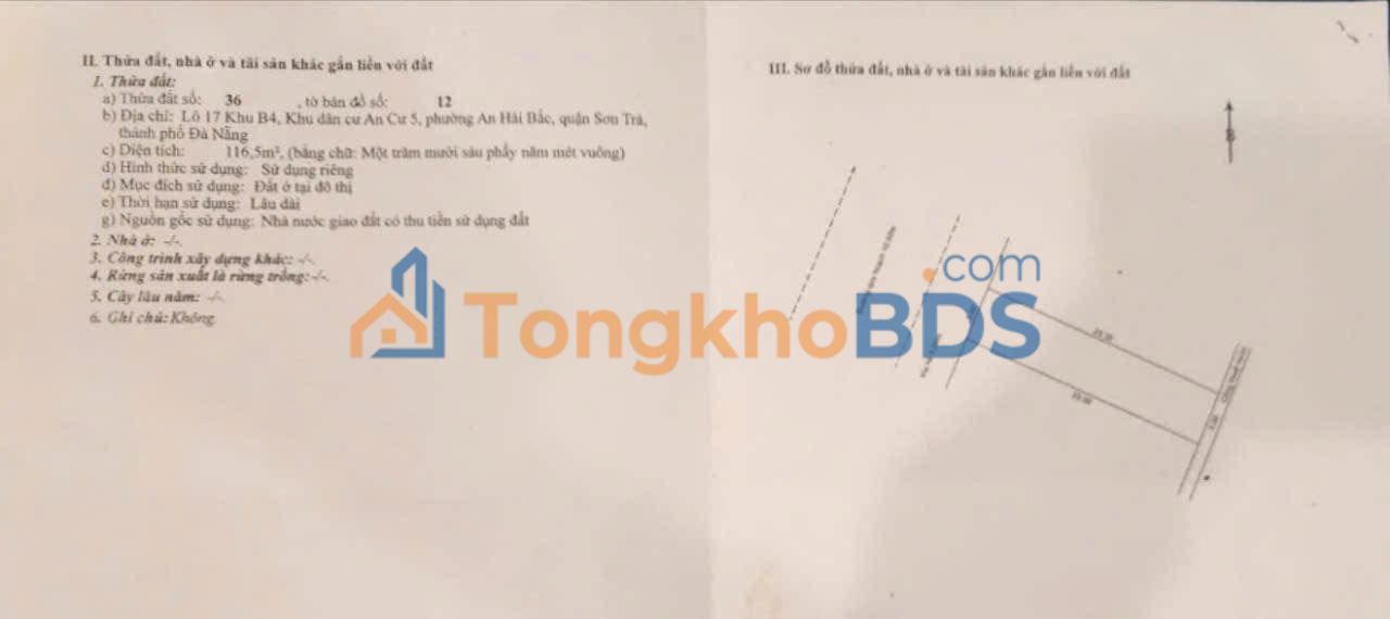 Shophouse Trần Duy Chiến Sơn Trà 233m² 3 tỷ - Mặt tiền kinh doanh