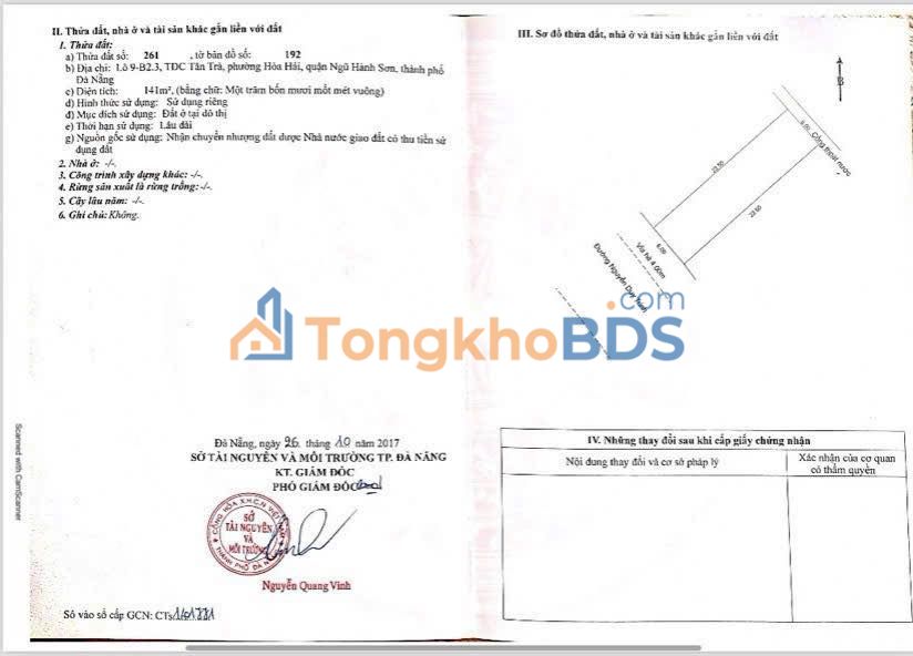 Đất nền 141m² Nguyễn Duy Trinh, Cẩm Lệ - Sẵn sàng xây dựng kinh doanh