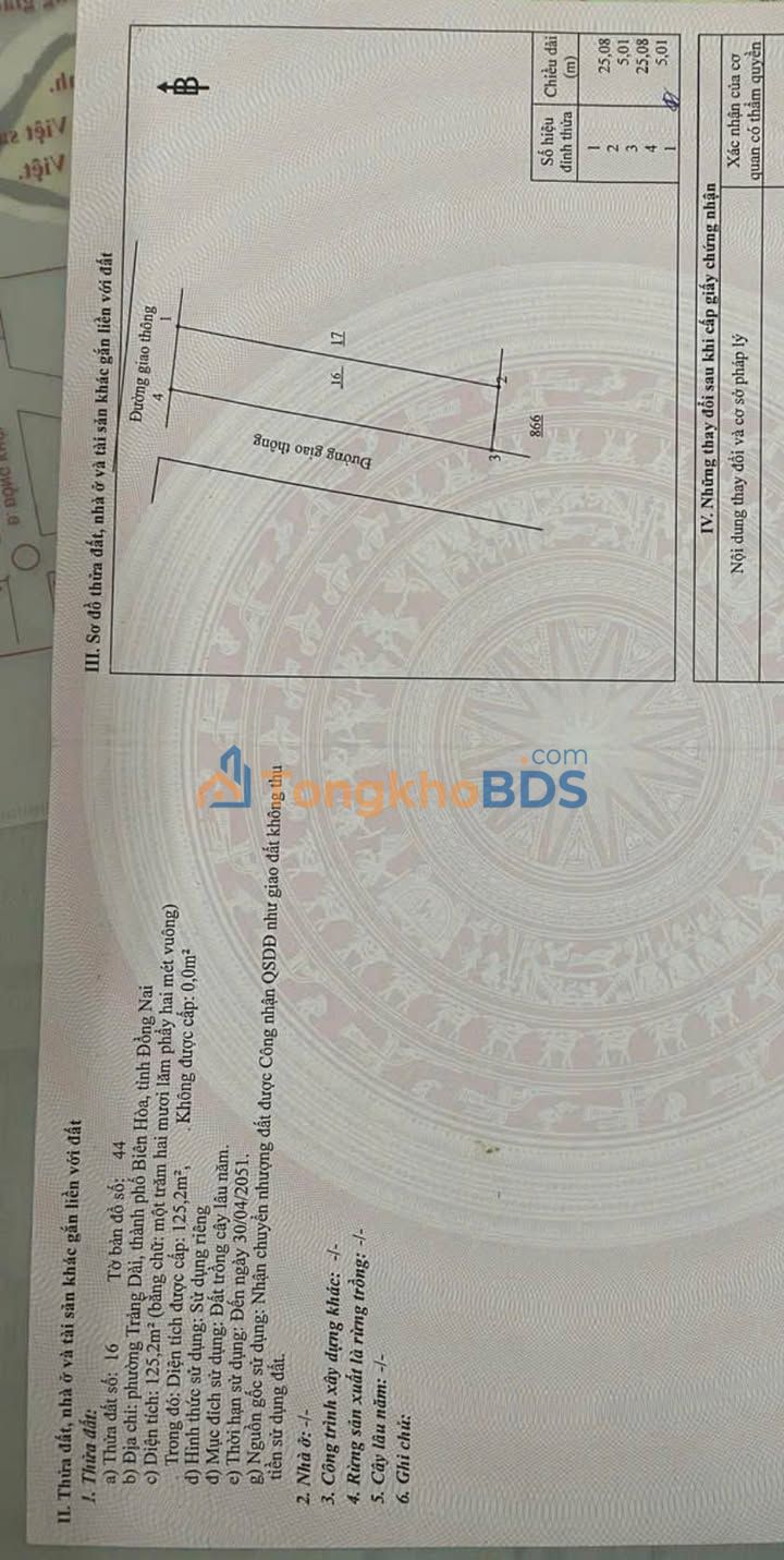 Đất Lô Góc 2 Mặt Tiền Trảng Dài, Biên Hòa - 125m² Sổ Riêng Giá 1.7 Tỷ