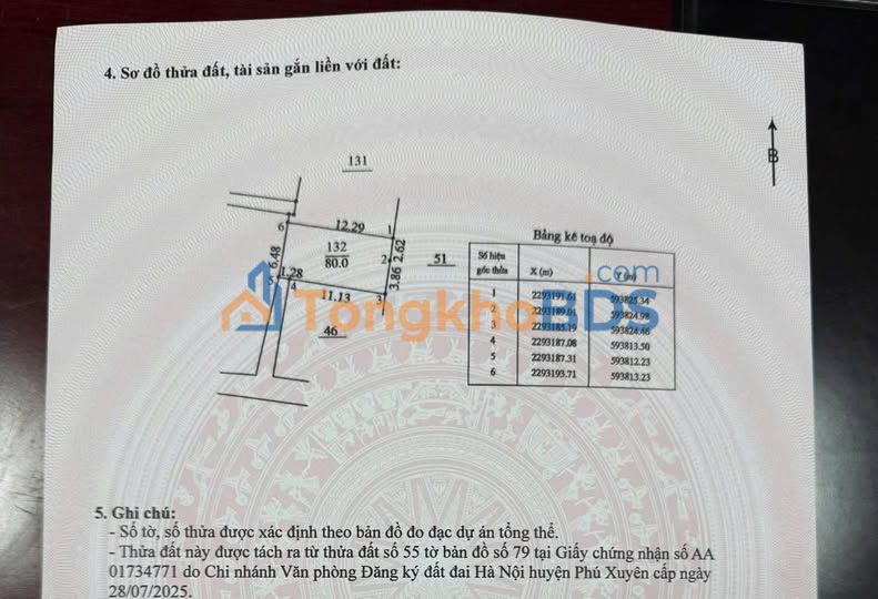 Bán Đất Đại Xuyên, Phú Xuyên 80m² - Sổ Đỏ Sẵn Sàng - Giá Chỉ 1.3 Tỷ