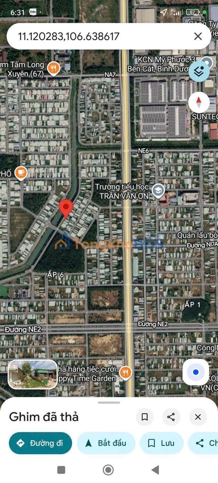 Đất nền Mỹ Phước 3, Bến Cát 210m² 2.35 tỷ - Sổ đỏ chính chủ