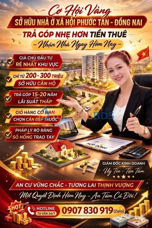Thuê Căn Hộ NOXH Phước Tân (3-5 Triệu) - Sở Hữu Nhà Dễ Dàng
