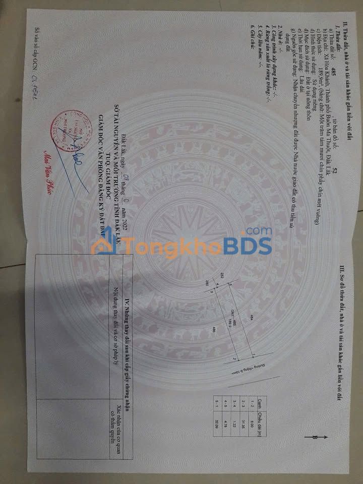 Đất 192m² Hòa Phú, Buôn Ma Thuột - Sổ hồng full thổ cư, giá 1.5 tỷ