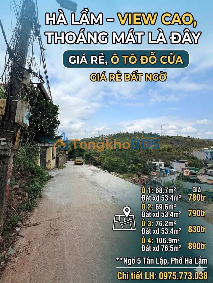 Đất nền Phố Hà Lầm Hạ Long 69m² 780 triệu - Tiềm năng tăng giá