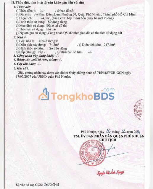 Nhà Phan Đăng Lưu Phú Nhuận 75m² giá 11 tỷ - Chính chủ bán