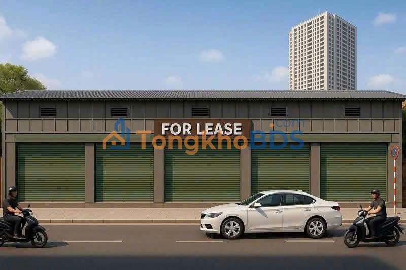 Cho thuê kho xưởng 400m² Gleximco, Xe tải 8 tấn vào tận xưởng