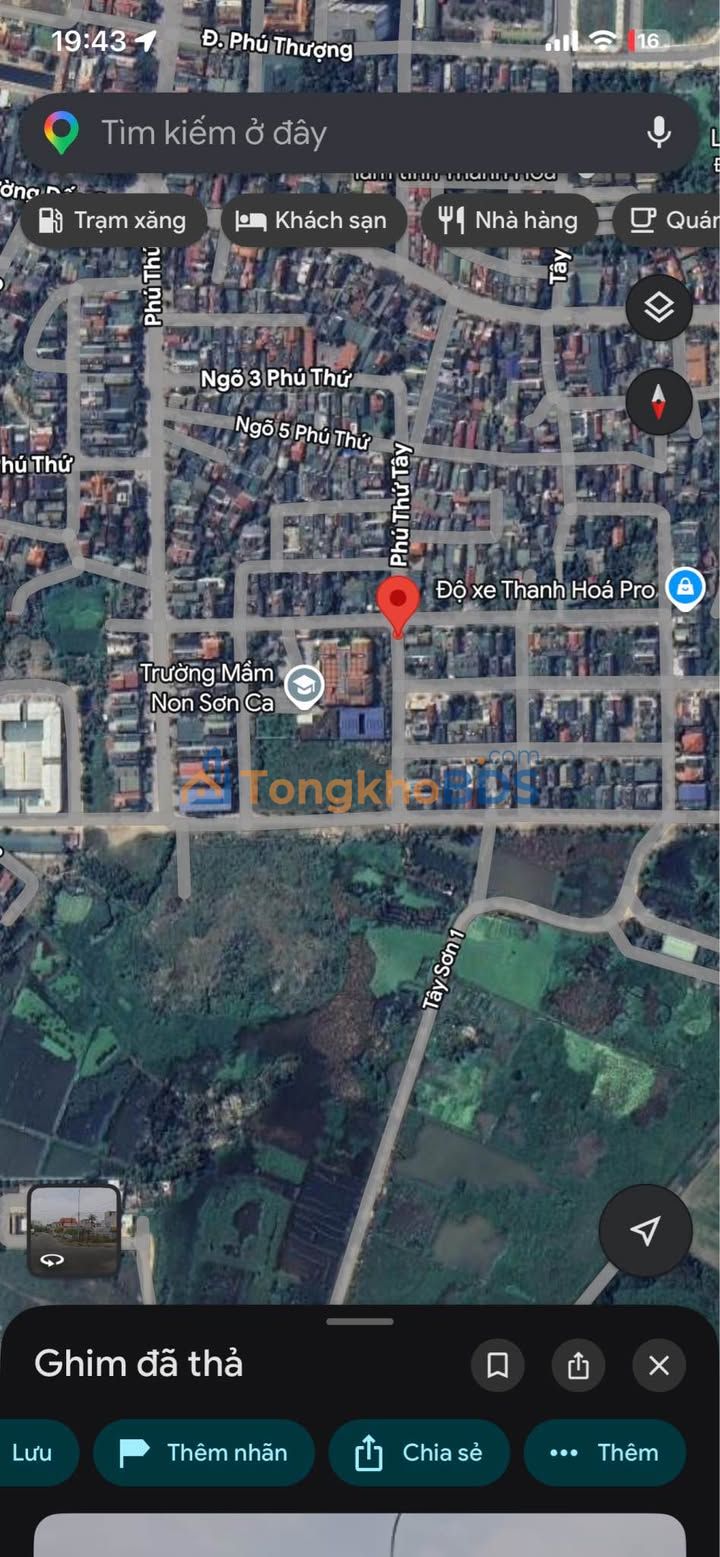 Đất nền Phú Sơn, TP Thanh Hóa - 42m², Mặt tiền 6m, Giá 1 tỷ