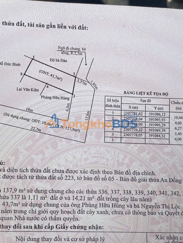 Bán đất An Dương 44m² giá 1.07 tỷ - Sổ đỏ chính chủ, gần Hoàng Huy