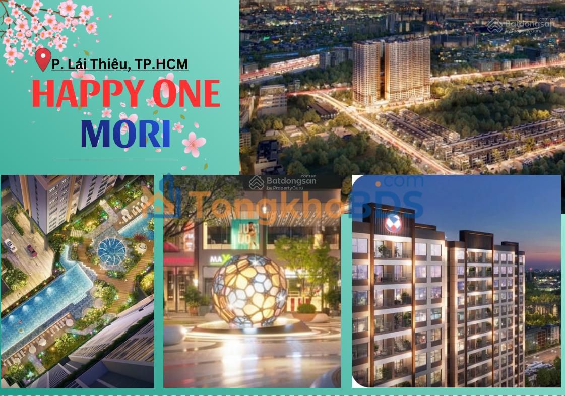 Căn hộ Happy One Mori 66m² - 2.5 Tỷ, Vay 75%, Lãi 0% 36 tháng