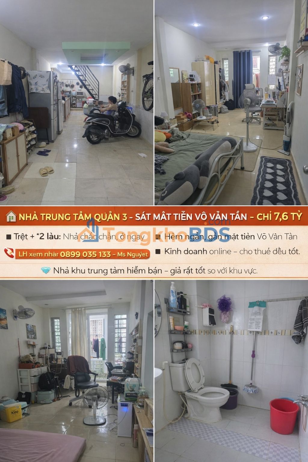 Nhà Trung Tâm Quận 3 - Hẻm Ngắn Võ Văn Tần, 31m² - Giá 7.6 Tỷ