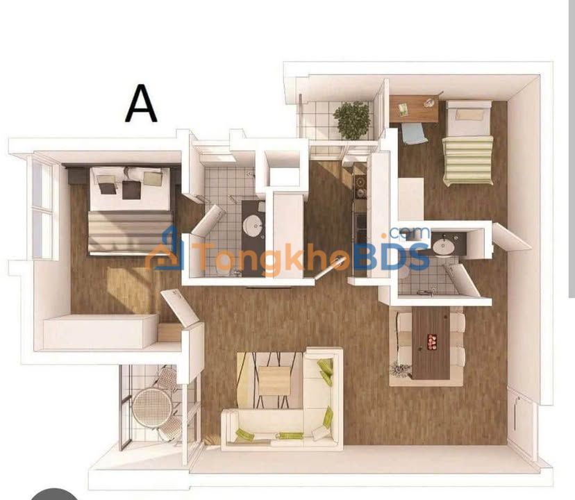 Bán Căn Hộ 71m² Khu Rừng Cọ, Tây Hồ - Sổ Hồng, Đủ Nội Thất