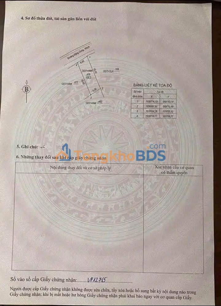 Đất nền mặt tiền Đặng Dung, Đồng Sơn, Đồng Hới - 106m² - Giá 5 tỷ