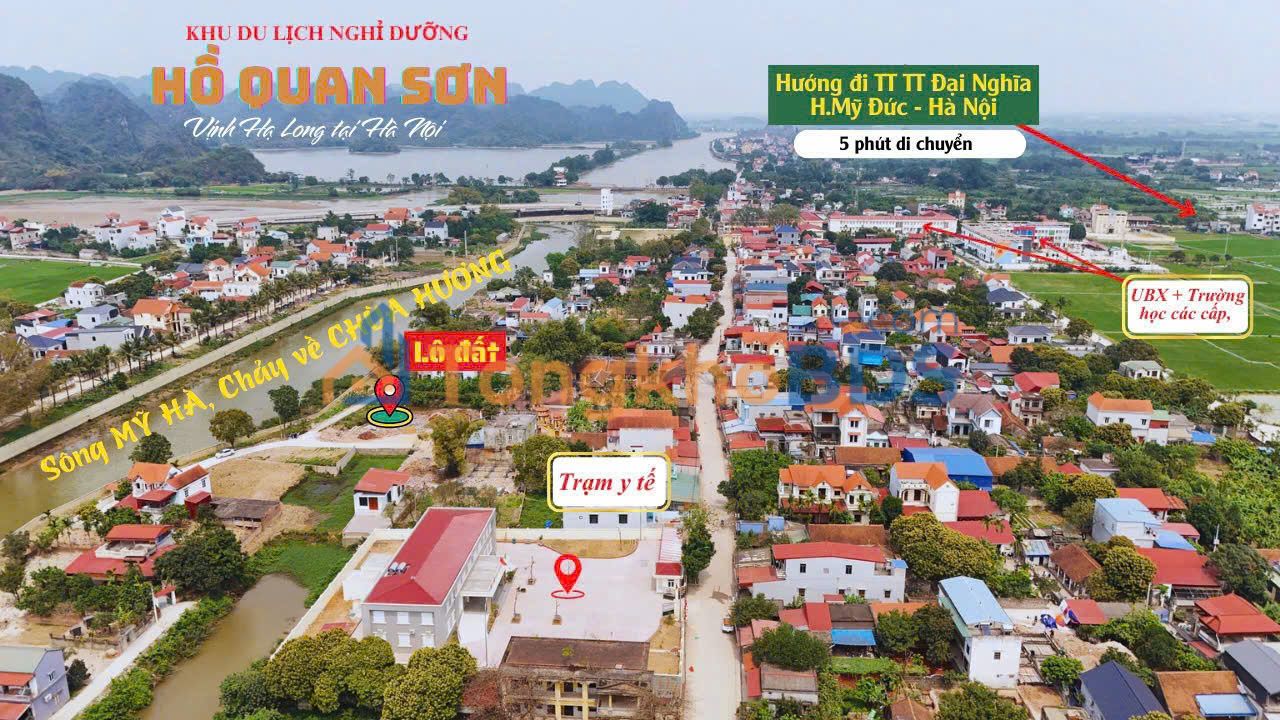 Bán đất Mỹ Đức 95m² giá 1 tỷ - Gần Hồ Quan Sơn, ô tô vào đất