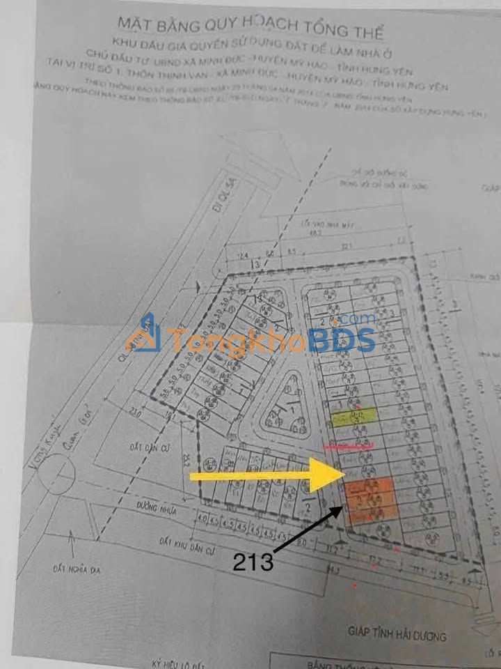 Đất nền TDP Thịnh Vạn, Mỹ Hào - 72m² - Sổ đỏ sẵn sàng, giá đầu tư