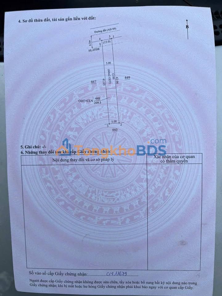 Bán Đất 2100m² Thổ Cư, Sổ Hồng Sẵn, Gần KCN Mỹ Phước - 1 Tỷ