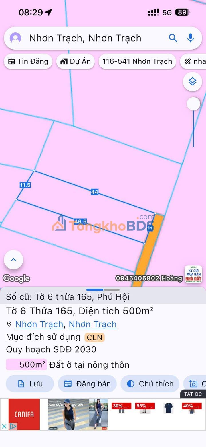 Đất Vườn 500m² Sổ Riêng Phú Hội, Nhơn Trạch - Giá Đầu Tư 1 Tỷ