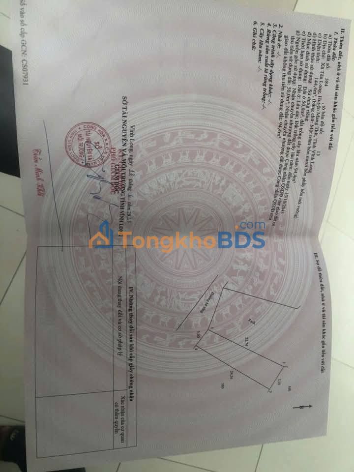 Đất Nền Vĩnh Long 120m² - Sổ Đỏ Thổ Cư, Giá 230 Triệu