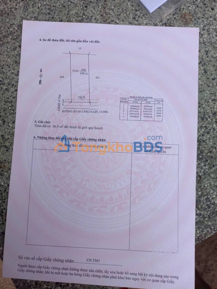 Đất Vàng Tân Biên, Tây Ninh: 1080m² Mặt Tiền B5 Thạnh Sơn - Sẵn Sàng Đầu Tư!