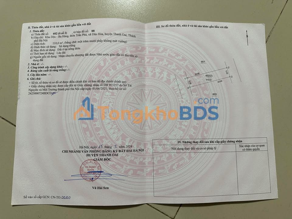 Đất Vác, Ứng Hòa 110m² - Sổ Đỏ Sẵn Sàng - Giá Đầu Tư Hấp Dẫn