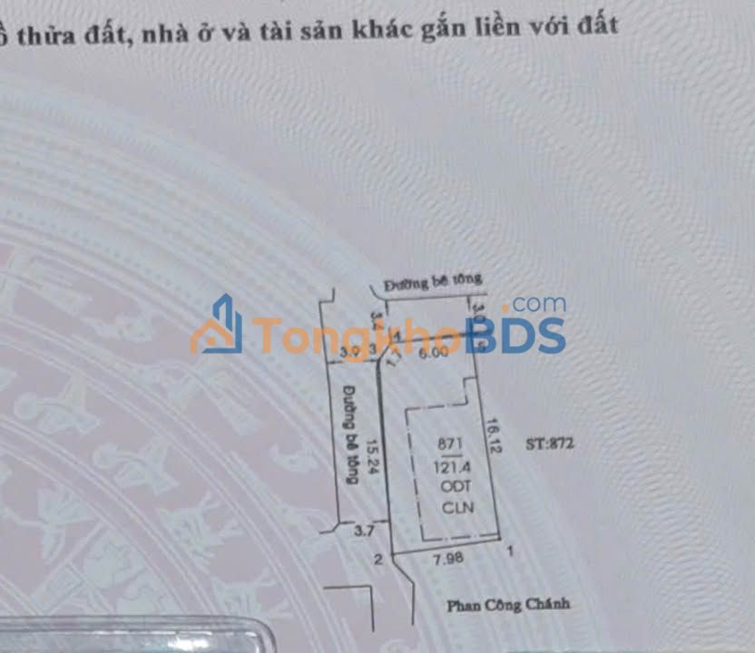 Đất Lô Góc Chánh Nghĩa, Thủ Dầu Một - 121m² Sổ Hồng Thổ Cư