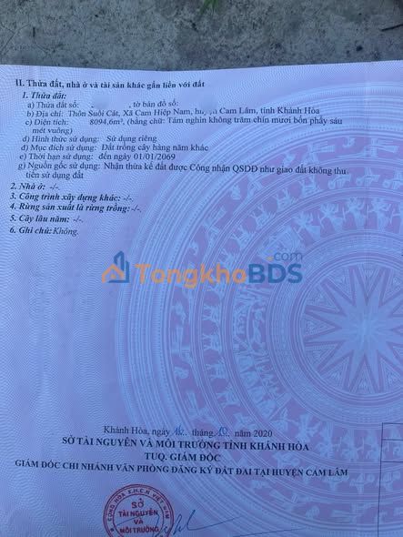 Đất Nền Cam Hiệp Nam 1000m² - Giá Đầu Tư 1 Tỷ - Sổ Đỏ Sẵn Sàng