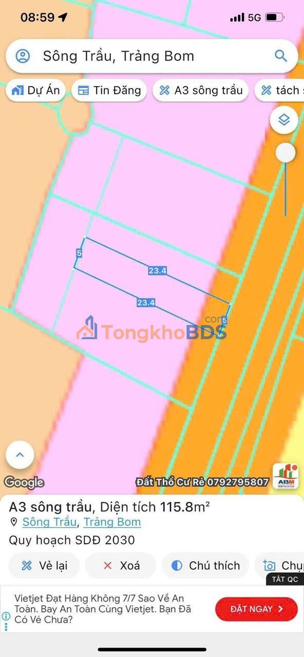 Đất Mặt Tiền Kinh Doanh Trảng Bom, Đồng Nai 117m² - Sổ Hồng Riêng