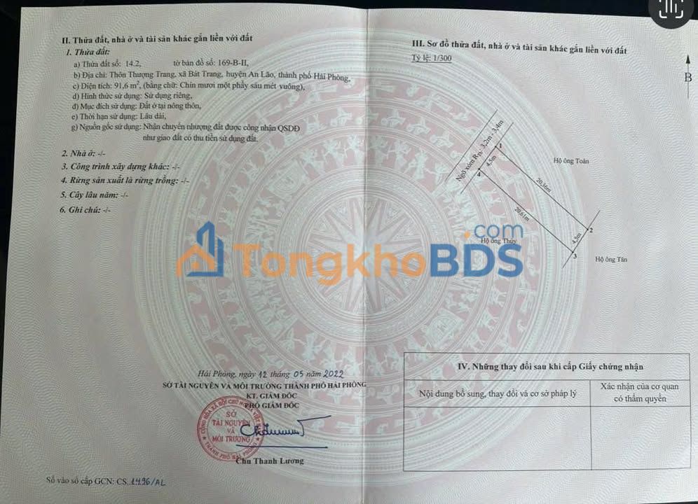 Bán Đất Thượng Trang An Lão 91m² - Lộc Phát Sinh Lời