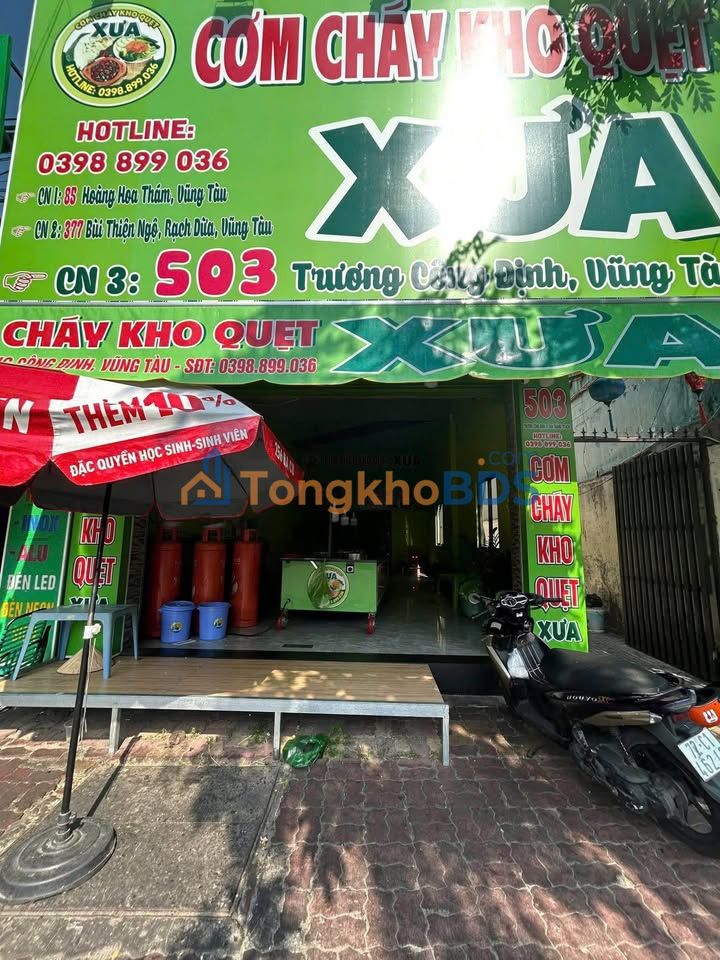 Mặt bằng kinh doanh 75m² Trương Công Định, Vũng Tàu - Hợp đồng 2 năm, Giá 16tr/tháng