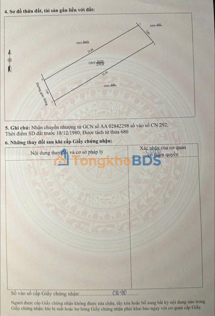 Bán đất Thôn Quần nham 2, Triệu Sơn: 239m² full thổ, bám đường liên thôn 6m - Giá chỉ 8xx triệu