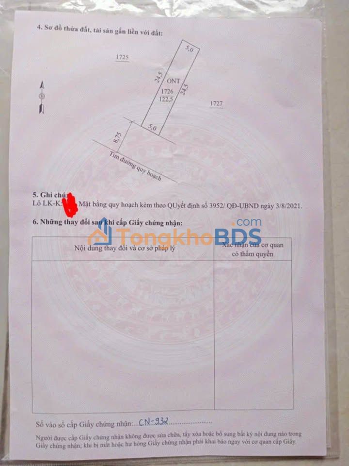 Đất nền Quảng Trạch, Quảng Xương 122.5m² - Tiềm năng đầu tư sinh lời cao