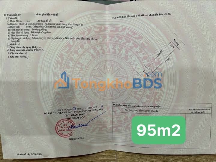 Đất nền Hưng Yên 95m² - Sổ đỏ vuông vắn, view Vinhomes OCP3