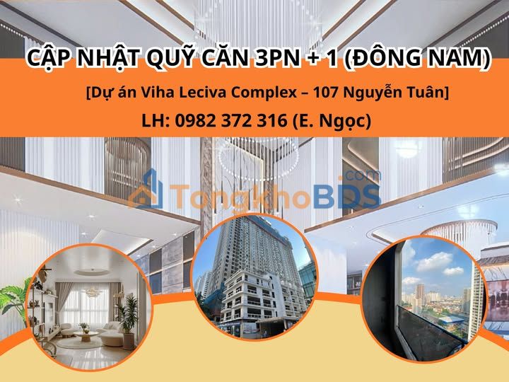Chung cư Viha Leciva Complex 97m² - 3PN Hướng Đông Nam