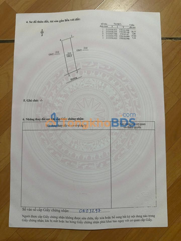 Đất nền Nghĩa Thuận, Thái Hòa 189m² - Sổ đỏ sẵn sàng, giá chỉ 2xx triệu