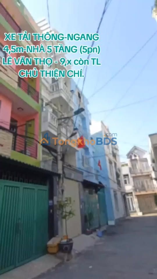Nhà 5 Tầng Lê Văn Thọ Gò Vấp - Ngang 4.5m, Xe Hơi Đỗ Cửa - 9 Tỷ TL