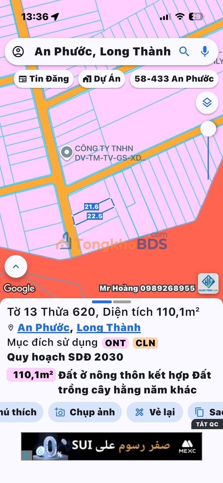 Đất nền Biên Hòa 102m² Thổ cư - Đối diện Mì Cay Yagami