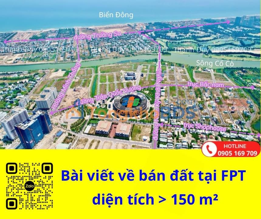 Đất FPT Đà Nẵng 665m² Sổ Hồng, View Sông Cổ Cò - Giá Đầu Tư