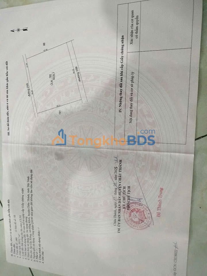 Bán Gấp Đất Vườn 38760m² Mặt Tiền Đồng Khởi, Châu Thành, Tây Ninh - Giá Thỏa Thuận