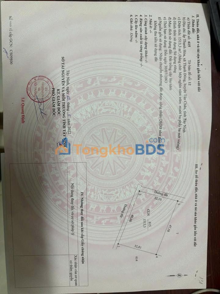 Đất Vàng 1472m² Sổ Hồng, Mặt Tiền Rộng Tại Tân Biên, Tây Ninh - Giá Đầu Tư 3.2 Tỷ