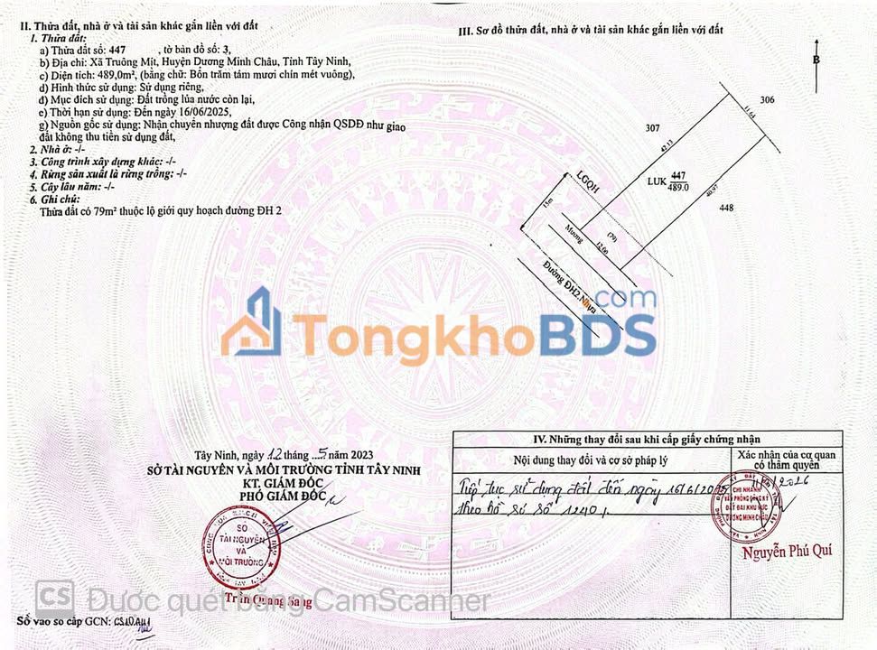 Mặt Tiền Kinh Doanh Đường DH2, Bình Tân - 480m² Sổ Hồng Sẵn Sàng
