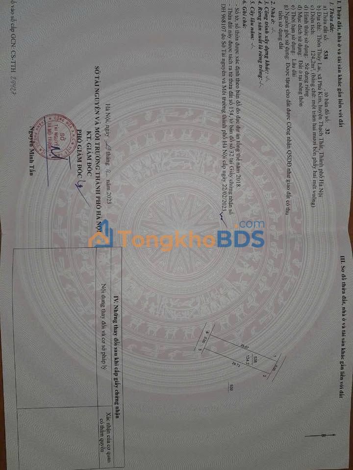 Đất Thổ Cư Mỹ Đức 124.2m² - Đường Ô Tô, Sẵn Sổ Hồng, Đầu Tư Sinh Lời