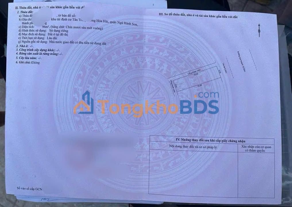 Bán Đất Sổ Đỏ Sông Cổ Cò 96m² (5x19.2m) - Hướng Đông Bắc, Giá 8 Tỷ Đà Nẵng