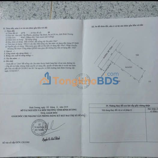 Đất nền Tân Phước Khánh, Tân Uyên - 80m² thổ cư, hướng Tây Bắc - Giá 2 tỷ