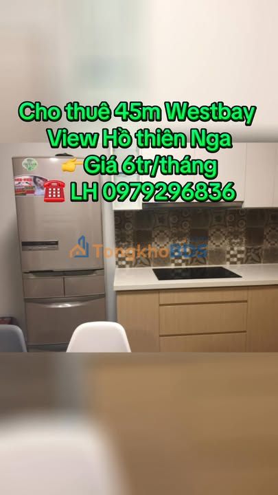 Cho thuê Căn hộ Westbay 45m² view Hồ Thiên Nga - Sẵn Sàng Vào Ở!