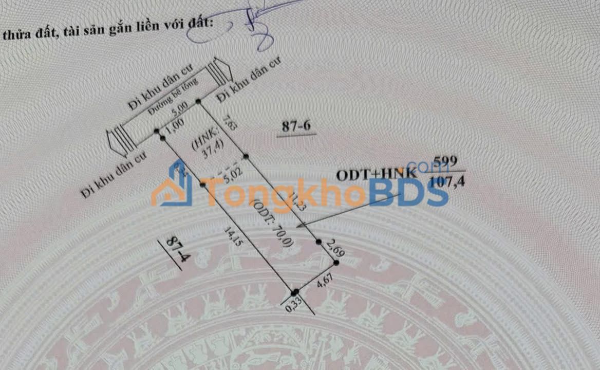 Đất nền Mộc Sơn 105m² - Sổ đỏ sẵn, cách đường 31m chỉ 100m