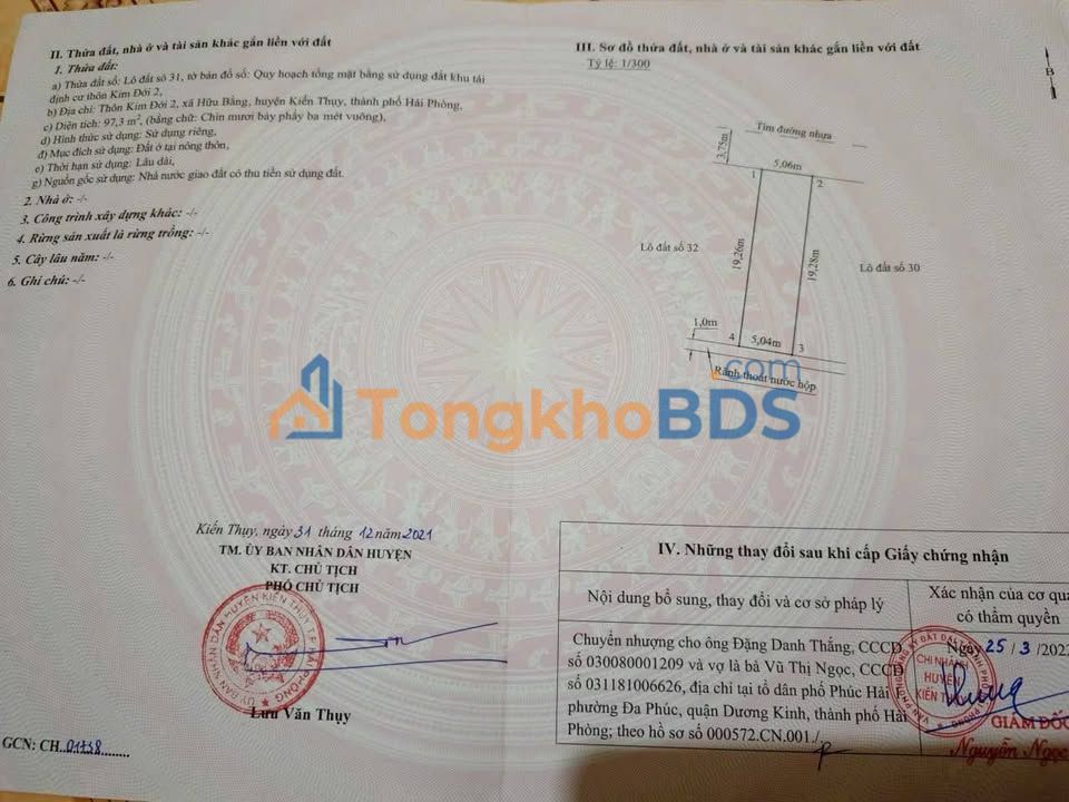 Đất Nền Kim Đới 2, Kiến Thuỵ 97m² - Sổ Hồng Chính Chủ, Giá Đầu Tư 1.8 Tỷ